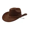 Aliexpress Amazon Chapéu de Aba Larga Masculino e Feminino Chapéu de Cowboy Camurça Macia Chapéu de Cavaleiro Chapéu de Jazz Aba de 9cm