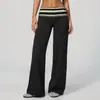 Conjunto de yoga de lunares estilo europeo y americano transfronterizo para mujer, con top tipo halter y pantalones de fitness anchos y fluidos