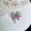 Novo Grampo de Cabelo Esmaltado Azul Estilo Nacional Chinês Borboleta Pérola Acessório de Cabelo para Mulheres, Estilo Antigo Infantil Retrô Franja Ornamento de Cabelo Grampo Hanfu