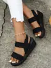 Zapatos de tacón alto para mujer, ligeros, casuales, estilo vacacional, modernos, simples, chanclas de verano, para estudiante, trabajador de oficina, sandalias universales