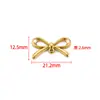 Colgante de Lazo Brillante Acero Inoxidable Accesorios de Joyería DIY Conector de Collar Dorado que Conserva el Color Encanto Pequeño Personalizado