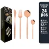 Juego de vajilla Vajilla de Acero Inoxidable Caja de Regalo Cuchillo y Tenedor para Bistec Juego de 24 Piezas juego de vajilla Juego de Cuchillo, Tenedor y Cuchara