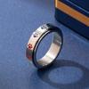 Anillo Popular Transfronterizo de Acero de Titanio para Hombre Talla Estadounidense Anillo Giratorio de Huella Que No se Desvanece Anillo Colorido Joyería al Por Mayor