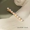 Exquisito Pasador Pequeño para Mujer con Perlas y Pedrería, Nuevo Mini Pin para Flequillo Lateral, Pinza de Tiburón para Recogido Parcial, Pasador de Pelo, Accesorio para el Cabello