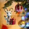 2024 Nuevo lindo cabrito de dibujos animados decoración de árbol de Navidad colgante Navidad acrílico plano regalo para el hogar
