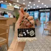 Pingente Criativo Modelo Bolsa Camélia Estilo Pequeno Perfumado Nova Moda Chaveiro de Pérola Pingente Decorativo para Bolsa Feminina