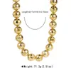 N13003 Corrente Curta para Clavícula com Contas Simples Personalizada Transfronteiriça Gargantilha Feminina Punk Elegante Colar de Contas Bolas Colar