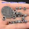 S999 Prata para Pé Retrô Ping An Nafu Auspicioso Grande Furo Contas Pulseira Trançada Pulseira Colar Acessórios DIY Feitos à Mão