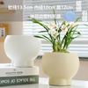 Una generación de maceta de cerámica para flores al por mayor especial grande con plato simple blanca para el hogar maceta para flores Phalaenopsis suculentas