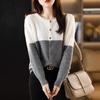 Cárdigan de cachemira de cuello redondo a juego para otoño e invierno, chaqueta de punto holgada para mujer, camisa básica estilo occidental antiedad.
