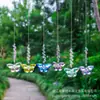 Campanillas de Viento Captadoras de Luz para Jardín, Mariposas de Colores Tejidas a Mano, Suministro Transfronterizo de Amazon, Nuevos Colgantes de Cristal del Transmisión en Vivo de Douyin