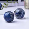 Adornos de bola de cristal de piedra azul natural piedra original pulida matriz de siete estrellas Manualidades de cristal para el hogar y la oficina adornos al por mayor