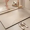 Tapete de Chão para Banheiro, Tapete para os Pés Doméstico, Tapete para Vaso Sanitário, Tapete para os Pés para Entrada de Banheiro, Tapete Absorvente Antiderrapante de Terra Diatomácea