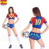 Chica Caliente Americano Italiano Fútbol Bebé Uniforme de Animación Fútbol No. 10 Uniformes de Animación Uniforme de Animación para Escenario