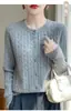25 Malhas Clássicas de Gola Redonda, Jaquetas Cardigan de Tricô Twist Femininas Estilo Old Money, Malhas de Manga Longa Estilo Torcido de Cor Pura