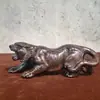 Ornamentos de Tigre Esculpidos em Ébano Madeira Maciça Doze Animais do Zodíaco Tigre Ornamentos Animais Decorações para Casa Artesanato para Presente