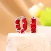 Novos Brincos Quadrados de Zircônia Micro-Incravada Estilo Luxo Leve para Mulheres, Estilo Coreano e Japonês, Moda Trendy Ins, Brincos de Temperamento de Alta Qualidade