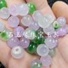 Contas Soltas de Jade Verde Esmeralda Verde Cristalino Estilo Antigo, Pulseira Lulutong Verde Feijão, Colar, Acessórios para Joias, Contas Feitas à Mão