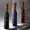 Guarda-chuva de Golfe com Cabo de Madeira Sólida para Uso Comercial, Grande Anti-UV, Guarda-chuva de Presente Publicitário com Logotipo Imprimível, Para Sol ou Chuva