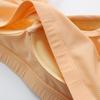 Ropa interior de una pieza con tirantes de copa fija y espalda descubierta, top de tubo de seda helada acanalada para niña, parte inferior antiexposición, pecho envuelto