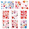 8 Folhas Estilo Ins Transfronteiriço Coração Amor Grafite Adesivos Decoração para Envelopes Capacetes DIY Casal Meio Cortado Adesivos à Prova d'Água