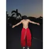 Comercio Transfronterizo Danza Urbana de Moda Casual Pantalones de Pierna Ancha Pantalones Deportivos Nuevos Pantalones Cargo Estilo Americano para Mujer Corte Holgado Pantalones Largos