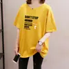 Camiseta de Manga Corta Estampada de Moda para Mujer, Estilo Nuevo Verano 2026, Longitud Media, Corte Holgado, Tallas Grandes, Top Adelgazante