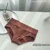 Nuevas bragas de triángulo de melocotón, ropa interior de cintura alta tipo panal, cómodas bragas de algodón sin costuras para mujer, directo del fabricante