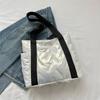Bolsa Feminina Estilo Coreano Moda Tote Bolsa Grande Simples Outono Nova Grande Capacidade Bolsa de Algodão Bolsa de Ombro Bolsa de Mão Feminina