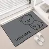 Tapete de Banheiro Absorvente de Água Tapete para Porta de Vaso Sanitário Resistente à Sujeira e Fácil de Cuidar Tapete de Chão Doméstico Tapete de Banheiro Absorvente de Água Secagem Rápida