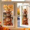Pegatina transparente para ventana de cristal de adherencia estática, no requiere adhesivo, con una ardilla juguetona y linda, para crear una atmósfera de Halloween