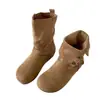 Botines planos elegantes y versátiles para mujer, cómodos y perfectos para otoño/invierno 2026, una bota vaquera versátil estilo Western