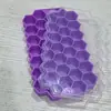 Bandeja de Hielo de Panal de 37 Compartimentos con Tapa, Bandeja de Hielo de Silicona de Grado Alimenticio de 37 Agujeros, Molde Grande de Hielo de Panal, Bolas de Hielo de Panal