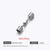 Pulseira de Corda de Couro Banhada a Ouro de Aço Inoxidável Fecho para Extremidade de Colar Design Simples de Fivela Conector de Joias DIY Acessórios