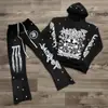 2025 comercio exterior transfronterizo nuevo primavera nuevo moda hombre suéter con capucha pantalones acampanados traje salida de fábrica