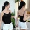 Sutiã curto estilo Pure Lust, camisola pequena com cor contrastante e renda sexy, top sem mangas Pure Lust com bojo