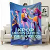 Manta de Sofá de Oficina Temática de Caza de Grupo Femenino de Kpop, Manta Estampada de Franela, Manta para Siesta de Mercancía Transfronteriza, Manta Cubierta