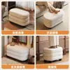 Banqueta de Lã para Maquiagem, Banqueta Longa Simples para Toucador, Banqueta de Manicure, Cadeira de Maquiagem para Quarto de Meninas, Banqueta para Trocar Sapatos na Entrada