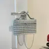 Luxo Leve 2026 Moda Tendência Novo Estilo Texturizada Tecida Verão Estilosa Casual Corrente Ombro Transversal Pequena Quadrada Bolsa