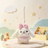 Llavero de peluche creativo y lindo, babero, muñeco de animal, conejo, elefante, colgante, juguete para niños, pequeño regalo