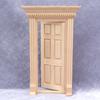 Casa de Bonecas 1:12 Casa de Bonecas Modelo de Móveis Mini Porta e Janela Enfeites Coluna Lisa de Madeira Sólida Cabeça Plana Porta de 6 Grades