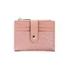 Cartera Tejida de Patrón Estilo Coreano Transfronteriza para Mujer, Tarjetero de Alta Gama con Múltiples Ranuras para Tarjetas, Cartera con Billetera de Monedas con Cremallera para Mujer