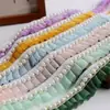 Renda com Lantejoulas Plissada de Chiffon Multicor Estilo Chanel com 2,5cm de Largura Roupas Lolita Roupas de Boneca Materiais de Decoração DIY