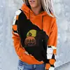 Suéter de Calabaza de Halloween Suéter con Estampado Navideño Sudadera con Capucha Engrosada de Manga Larga Comercio Exterior Holgada Moda Sudadera Más Vendida