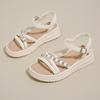 Sandalias de Cuña 688-3 para Mujer Verano 2025 Nuevos Zapatos para Mujer Suela Gruesa Zapatos con Pedrería con Sandalias
