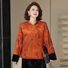 Novo casaco estilo chinês para mães, coleção outono/inverno 2026, cardigã dupla face de veludo dourado com mangas compridas, casaco tamanho grande para senhoras elegantes