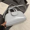 Primavera Nuevo Corea del Sur Casual Nicho Portátil Bolso Boston Simple Combinable Gama Alta Cuero Encerado Bolso Bandolera