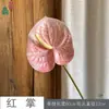 Anthurium Moderno Sin Rociado Goma Suave Palma Grulla de Fuego Flor de Centro Comercial Pared de Flores Paisajismo Flores Artificiales Arreglo Floral para Boda Flores Decorativas de Seda