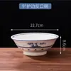 Tigela Grande de Cerâmica com Pés Altos, Tigela de Sopa, Tigela de Macarrão, Tigela de Arroz, Tigela de Kimchi, Tigela de Sopa de Peixe em Conserva, Tigela Grande para Culinária Chinesa com Pés Altos