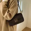Bolso Cuadrado Pequeño Personalizado, Sencillo y de Moda, con Textura Minimalista, Bolso de Hombro y Cruzado de Nuevo Estilo, Bolso de Mujer de Nicho Invierno 2025